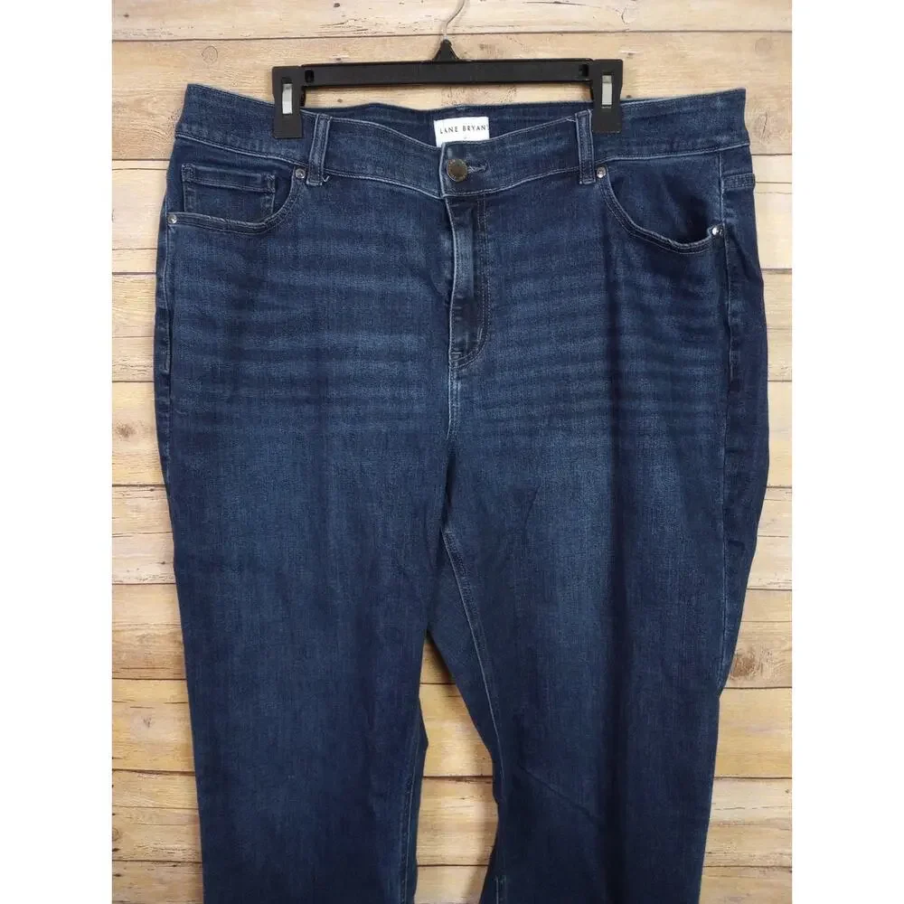 Lane Bryant Women Jeans 22 Blue Straight Leg Denim